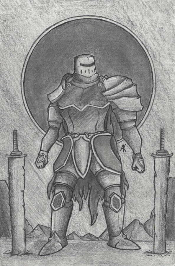 Pencil sketch with Shading and Sharpie